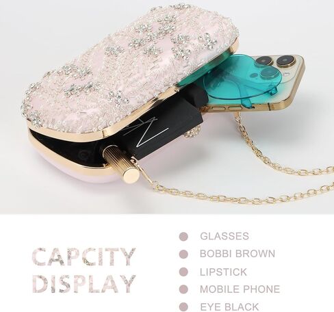 Lanpet المرأة كريستال مطرز مساء حقيبة الزفاف مخلب المحفظة الزفاف حفلة موسيقية حقيبة يد in Kuwait