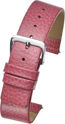 STUNNING SELECTION ALPINE Genuine leather watch band - Smooth flat leather watch strap 12mm, 14mm, 16mm, 18mm, 20mm - black, tan, burgundy, pink, blue, green, purple, yellow in Kuwait