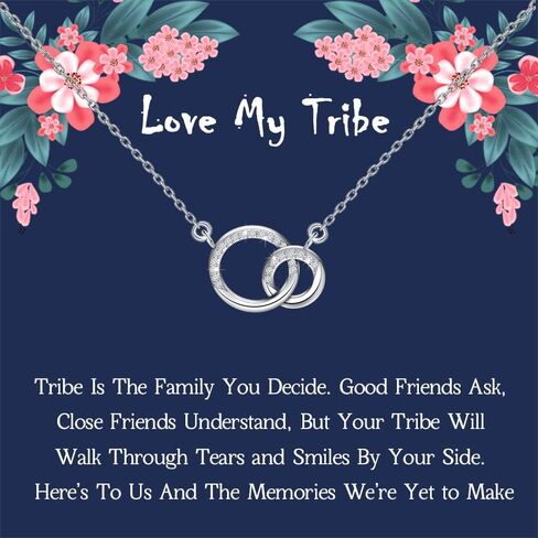 ENSIANTH Love My Tribe Gift Tribe Necklace Inspirational Gift Gifts for Teen Girls Friendship Gift Tribal Gift My Tribe Gift in Saudi Arabia