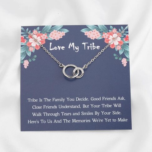 ENSIANTH Love My Tribe Gift Tribe Necklace Inspirational Gift Gifts for Teen Girls Friendship Gift Tribal Gift My Tribe Gift in Saudi Arabia