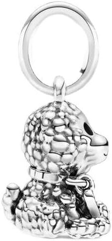 Poodle Puppy Dog Dangle Charm 925 Sterling Silver Pendant,Girl Jewelry Beads Gifts for Women Bracelet&Necklace A0044 in Saudi Arabia