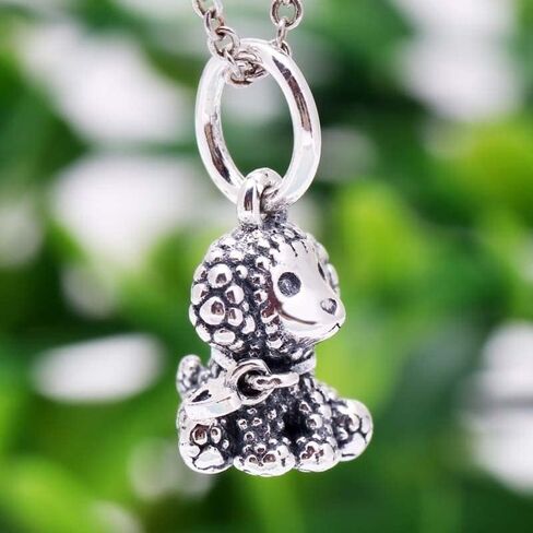 Poodle Puppy Dog Dangle Charm 925 Sterling Silver Pendant,Girl Jewelry Beads Gifts for Women Bracelet&Necklace A0044 in Saudi Arabia
