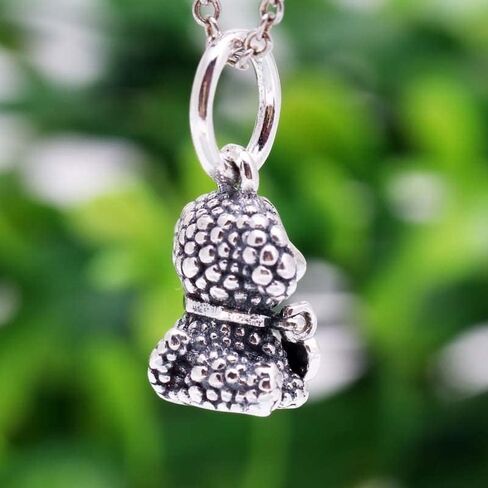 Poodle Puppy Dog Dangle Charm 925 Sterling Silver Pendant,Girl Jewelry Beads Gifts for Women Bracelet&Necklace A0044 in Saudi Arabia
