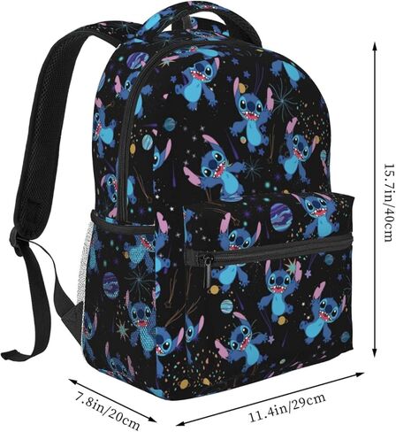 Pcoxeim 16 بوصة حقيبة ظهر كارتون أنيمي للجنسين حقيبة سفر خفيفة الوزن للكمبيوتر المحمول حقائب ظهر عادية للكمبيوتر المحمول in Kuwait