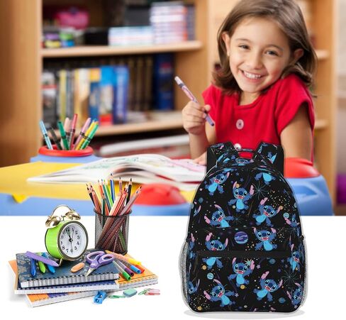 Pcoxeim 16 بوصة حقيبة ظهر كارتون أنيمي للجنسين حقيبة سفر خفيفة الوزن للكمبيوتر المحمول حقائب ظهر عادية للكمبيوتر المحمول in Kuwait