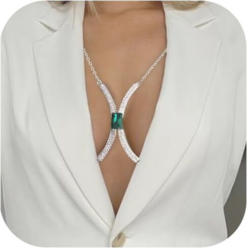 FIASASO 2 قطعة حجر الراين سلاسل الجسم للنساء مثير بيكيني ملهى ليلي سلاسل الجسم سلاسل الصدرية سلاسل الجسم البطن الخصر سلسلة البطن مجوهرات الجسم للنساء in Kuwait