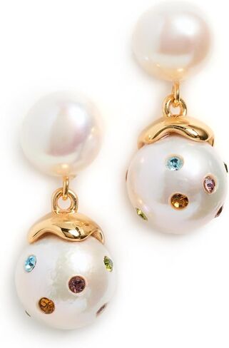 Lizzie Fortunato Women's Confetti Drop Earrings In White in Kuwait