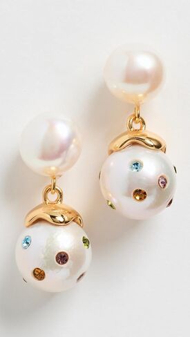 Lizzie Fortunato Women's Confetti Drop Earrings In White in Kuwait