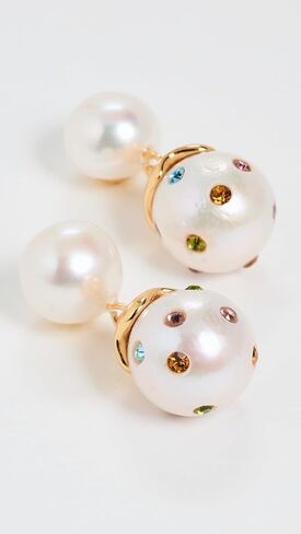Lizzie Fortunato Women's Confetti Drop Earrings In White in Kuwait