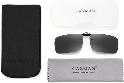 CAXMAN Polarized Clip On Sunglasses Over Prescription Glasses for Men Women UV Protection in Saudi Arabia