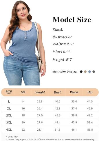 Women's Plus Size Henley T Shirts Long Sleeve Button Down Tunic Blouse Loose Fit Tops Scoop Neck Ribbed Knit Shirts in Saudi Arabia