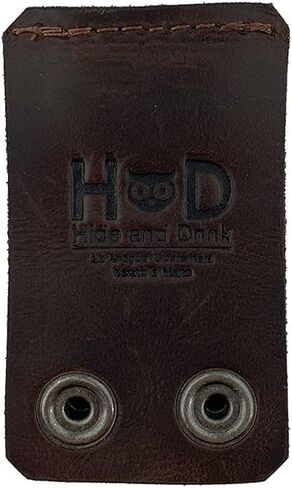 Hide & Drink Thick Leather Belt Clip Key Chain Holder Hook Handmade Bourbon Brown in Saudi Arabia