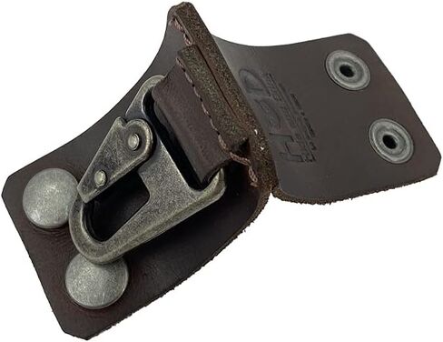 Hide & Drink Thick Leather Belt Clip Key Chain Holder Hook Handmade Bourbon Brown in Saudi Arabia