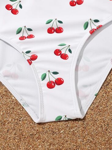 OYOANGLE Girl's 2 Pieces Bikini Swimsuit Set Graphic Print Spaghetti Strap Bikini Sets Summer Bathing Suit in Saudi Arabia