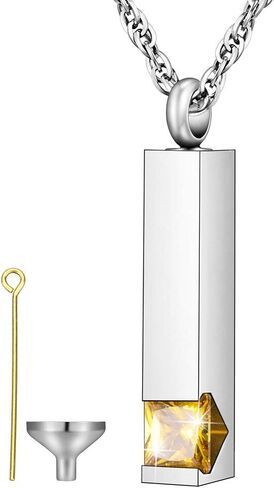 مجوهرات جثث كريستال Dletay للرماد جوهرة الميلاد التذكارية رماد قلادة مكعب قلادة الجرة للرماد in Kuwait