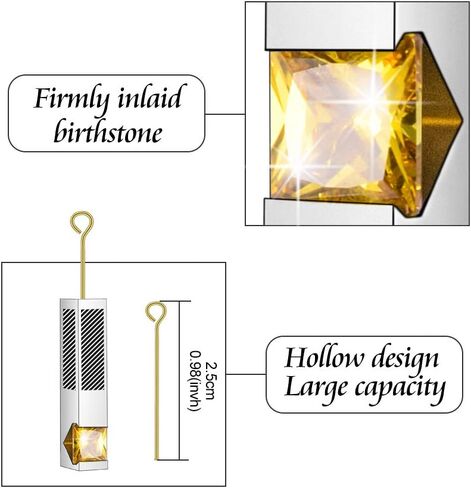 مجوهرات جثث كريستال Dletay للرماد جوهرة الميلاد التذكارية رماد قلادة مكعب قلادة الجرة للرماد in Kuwait