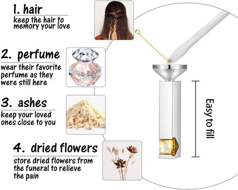 مجوهرات جثث كريستال Dletay للرماد جوهرة الميلاد التذكارية رماد قلادة مكعب قلادة الجرة للرماد in Kuwait