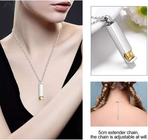 مجوهرات جثث كريستال Dletay للرماد جوهرة الميلاد التذكارية رماد قلادة مكعب قلادة الجرة للرماد in Kuwait