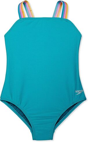 Speedo Girls' Swimsuit One Piece Square Neck Thin Strap in Saudi Arabia