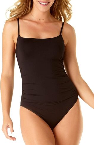 Anne Cole Women's Shirred Maillot Solid One-Piece Swimsuit in Saudi Arabia