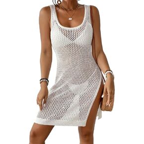 Bsubseach Swimwear Beach Cover Ups for Women Hollow Out Summer Coverups for Bathing Suits
