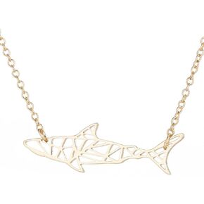 PONCTUEL ESCARGOT Simple Shark Animal Pendant Necklace Sea Shark Necklace for Women Girls Fashion Beach Holiday Jewelry in Saudi Arabia