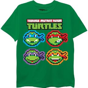 تي شيرت للأولاد من سلاحف النينجا منقطة بشخصيات TMNT-ليوناردو، دوناتيلو، رافائيل، مايكل أنجلو-نيكلوديون in Kuwait
