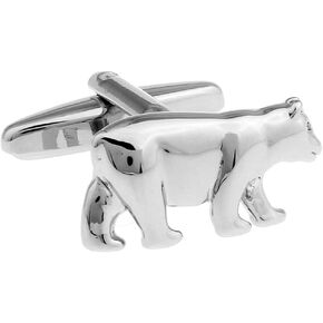 Stock Broker Brother Walk Bear Cuff Links Silver Cufflinks in Kuwait