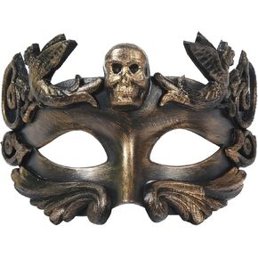 CENFPOLA Costume Mask for Men's Venetian Half Face Masquerade Mask Roman Greek Design Mardi Gras Halloween Party in Kuwait