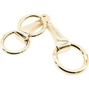 WULI PEACH Horsebit Scarf Ring, Vacuum Plating Stainless Steel eggbutt Equestrian Neck Horsebit Scarf Ring Belt Buckle