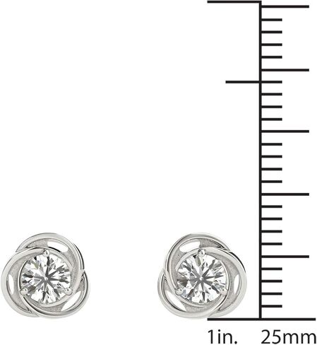 Vaarya 14K White Gold Solitaire Diamond Stud Earrings (1/2 Ct tw, AGS Certified GH+/SI2-I1+) in Kuwait