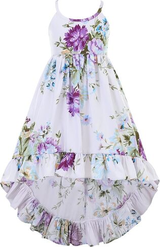 Somlatrecy Girls Floral Dress Toddler Tea Party Dress Little Girl Birthday Dress in Saudi Arabia