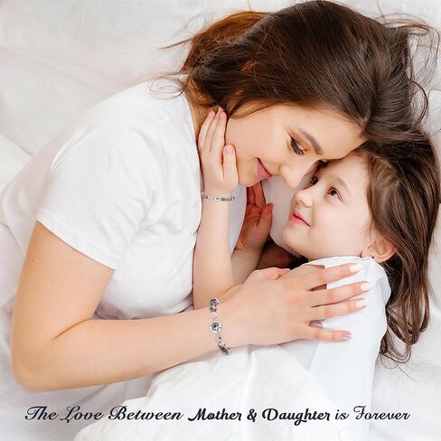 اساور هدايا للام والابنة من اسكرين، مجموعة اساور بدلاية على شكل الهندباء لمقاسين قابلين للتعديل، هدية عيد الميلاد والكريسماس in Kuwait