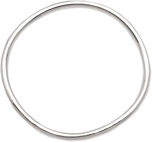 NOVICA Artisan Handmade .925 Sterling Silver Bangle Bracelet Polished Round Indonesia 'Simplicity in The Round' in Saudi Arabia