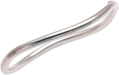 NOVICA Artisan Handmade .925 Sterling Silver Bangle Bracelet Polished Round Indonesia 'Simplicity in The Round' in Saudi Arabia
