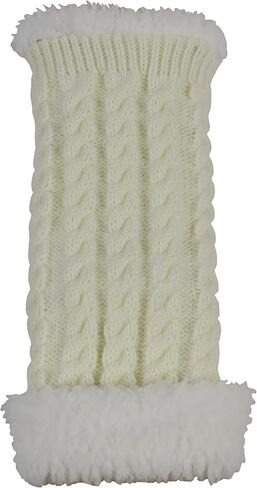 N'Ice Caps Girls Leg Warmers Cable Knit Kids Warm Comfortable Sherpa Lining in Saudi Arabia