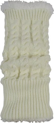 N'Ice Caps Girls Leg Warmers Cable Knit Kids Warm Comfortable Sherpa Lining in Saudi Arabia