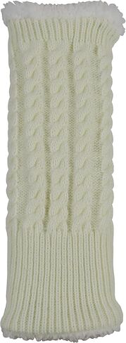 N'Ice Caps Girls Leg Warmers Cable Knit Kids Warm Comfortable Sherpa Lining in Saudi Arabia