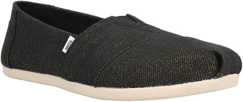 TOMS Womens Alpargata Metallic Slip On Flats Casual - Silver in Kuwait