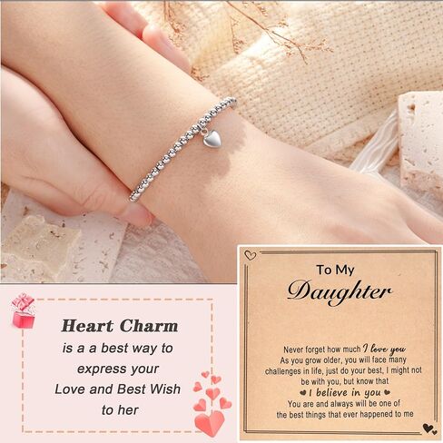 هدايا HGDEER ​​HGDER للأم والابنة والأخت للفتيات المراهقات، سوار قابل للتعديل للنساء والفتيات in Kuwait