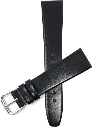 Bandini Leather Watch Band Strap - Classic - Slim - 2 Colors (With or Without Stitch) - 6mm, 8mm, 10mm, 12mm, 14mm, 16mm, 18mm, 20mm (Also comes in Extra Long, XL) in Saudi Arabia