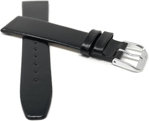 Bandini Leather Watch Band Strap - Classic - Slim - 2 Colors (With or Without Stitch) - 6mm, 8mm, 10mm, 12mm, 14mm, 16mm, 18mm, 20mm (Also comes in Extra Long, XL) in Saudi Arabia