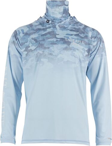 Salt Life Men's Into The Abyss Long Sleeve Perforated Mesh Performance Hoodie in Saudi Arabia