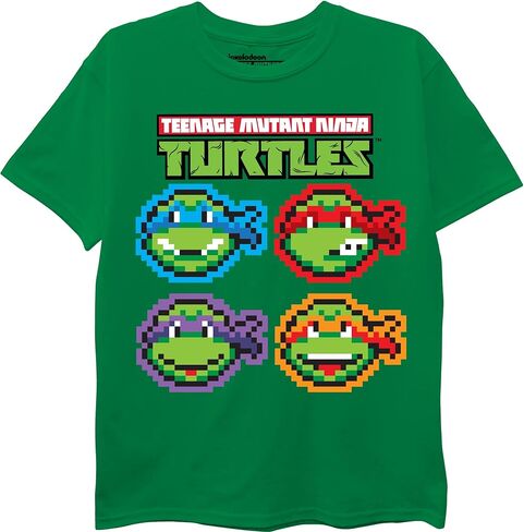 تي شيرت للأولاد من سلاحف النينجا منقطة بشخصيات TMNT-ليوناردو، دوناتيلو، رافائيل، مايكل أنجلو-نيكلوديون in Kuwait