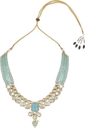 I Jewels 18K Gold Plated Indian Wedding Bollywood Necklace Jewellery Set with Earrings for Women (IJ354) in Saudi Arabia
