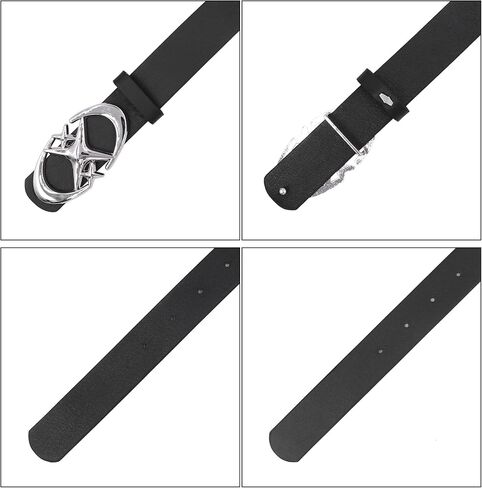 AIBEARTY Women Girls Glitter Rhinestone Star Buckle Belt Y2K Leather Waist Belt Waistband for Jeans Dresses in Saudi Arabia