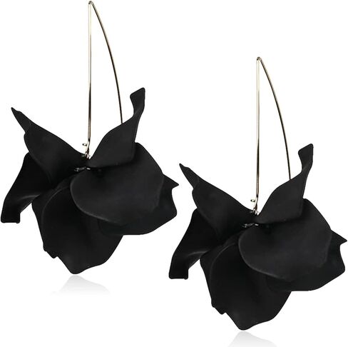 QUSIJIA Summer Rose Boho Acrylic Petal Earrings Exaggerated European Beach Dangle Drop Earrings For Women And Girls in Saudi Arabia