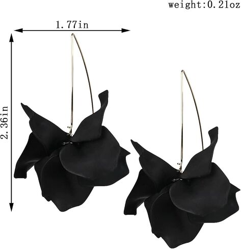 QUSIJIA Summer Rose Boho Acrylic Petal Earrings Exaggerated European Beach Dangle Drop Earrings For Women And Girls in Saudi Arabia