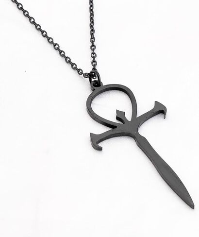 LBSBO Vampire Ankh Pendant Necklace Stainless Steel Vampire Cross Symbol Jewelry in Saudi Arabia