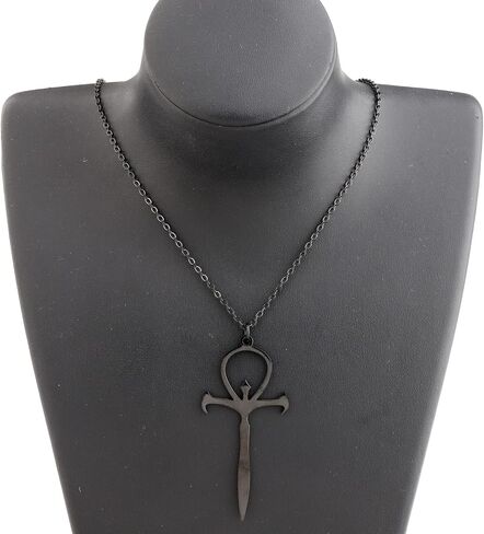 LBSBO Vampire Ankh Pendant Necklace Stainless Steel Vampire Cross Symbol Jewelry in Saudi Arabia